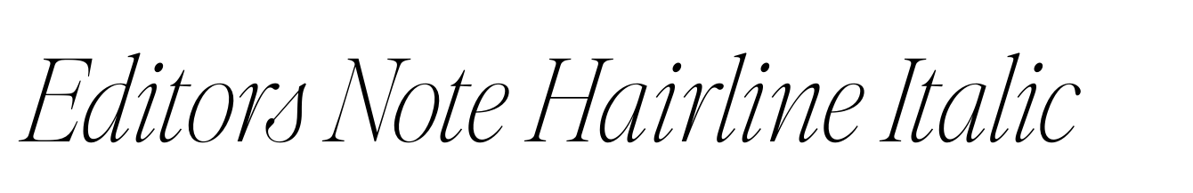 Editors Note Hairline Italic